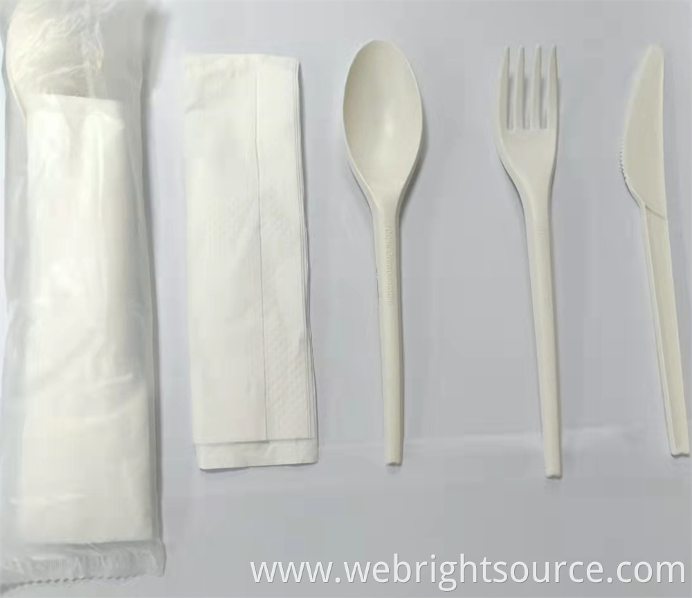 Biodegradable and Compostable PLA Cutlery Set